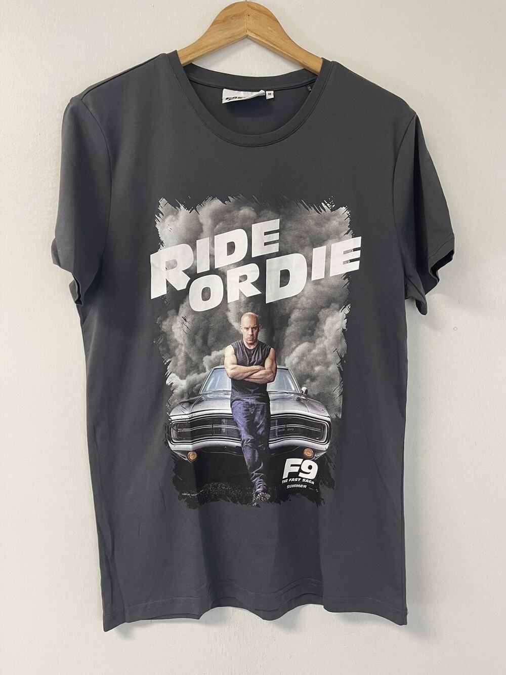 Fast and Furious Shirt Mens Small Tee Ride Or Die Gray Toretto Family N139